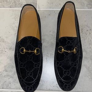 Gucci Jordaan GG velvet loafers